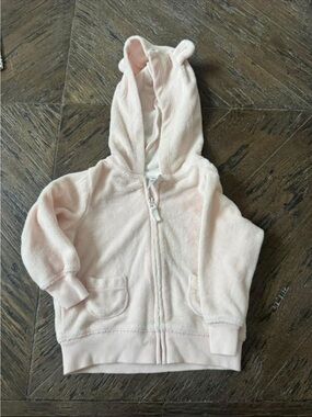 Carter's Plush Hooded Zip Sweatshirt - Pale Pink